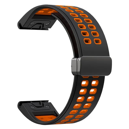 For Garmin Fenix 7 Pro / Fenix 7 Replacement Band 22mm Silicone Strap with Magnetic Buckle