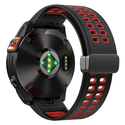 For Garmin Fenix 7 Pro / Fenix 7 Replacement Band 22mm Silicone Strap with Magnetic Buckle
