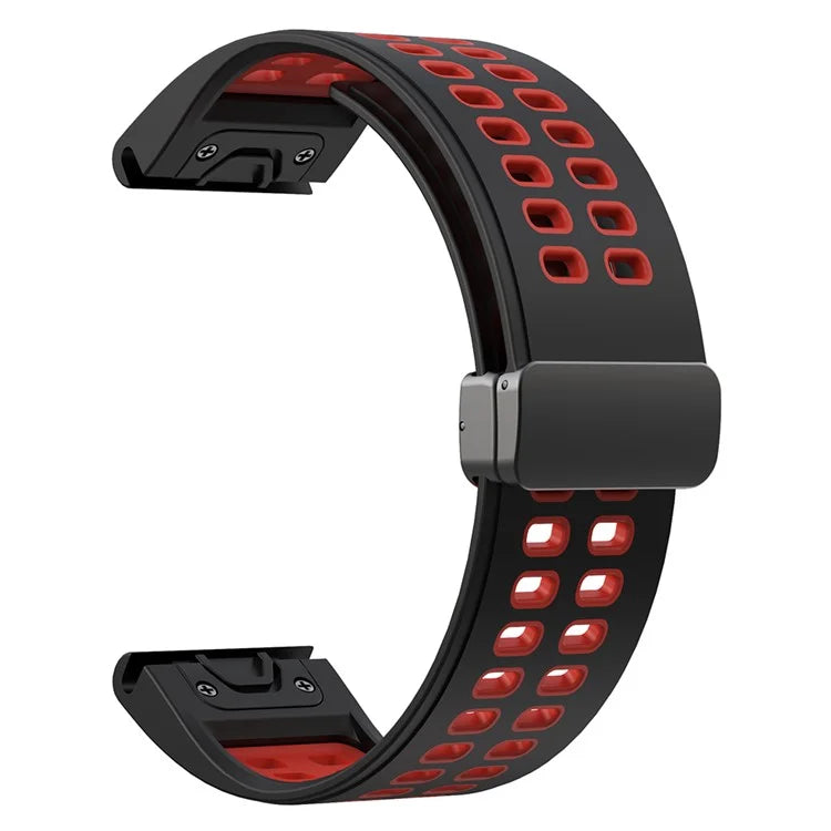 For Garmin Fenix 7 Pro / Fenix 7 Replacement Band 22mm Silicone Strap with Magnetic Buckle