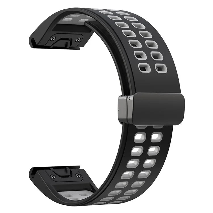 For Garmin Fenix 7 Pro / Fenix 7 Replacement Band 22mm Silicone Strap with Magnetic Buckle