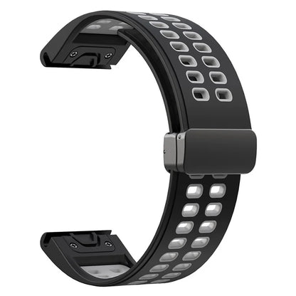 For Garmin Fenix 7 Pro / Fenix 7 Replacement Band 22mm Silicone Strap with Magnetic Buckle