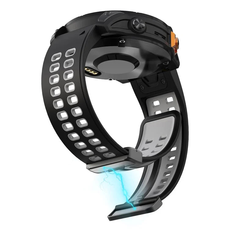 For Garmin Fenix 7 Pro / Fenix 7 Replacement Band 22mm Silicone Strap with Magnetic Buckle
