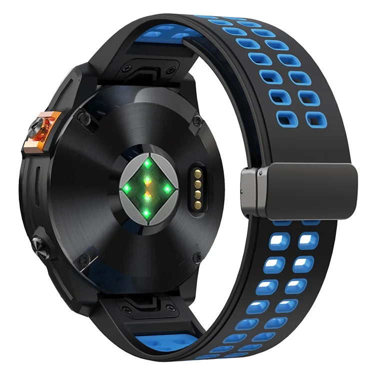 For Garmin Fenix 7 Pro / Fenix 7 Replacement Band 22mm Silicone Strap with Magnetic Buckle