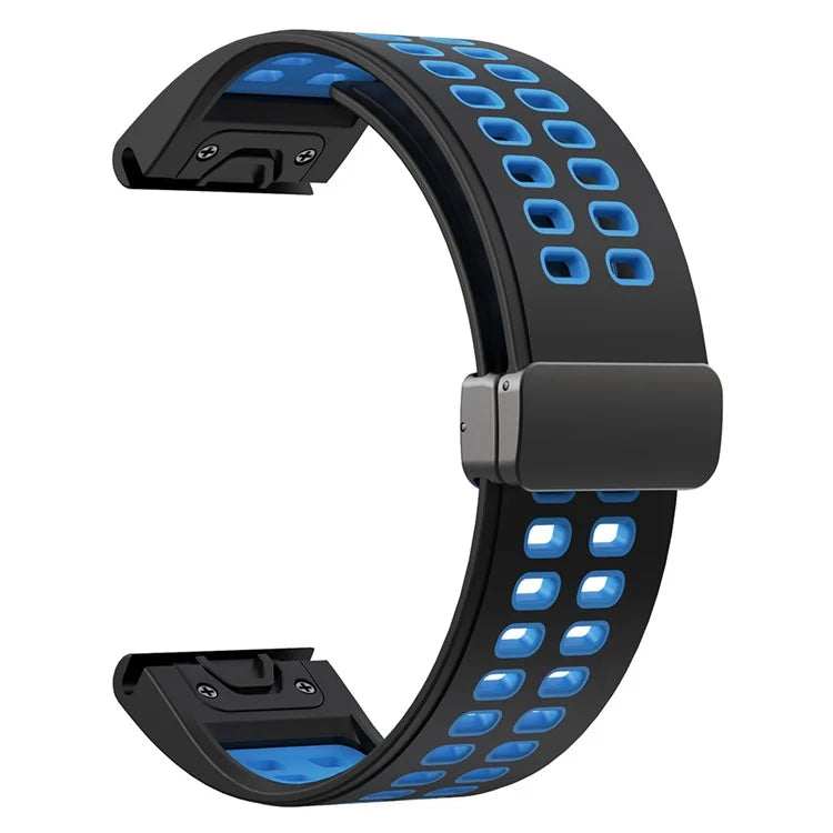 For Garmin Fenix 7 Pro / Fenix 7 Replacement Band 22mm Silicone Strap with Magnetic Buckle