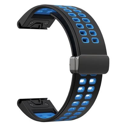 For Garmin Fenix 7 Pro / Fenix 7 Replacement Band 22mm Silicone Strap with Magnetic Buckle