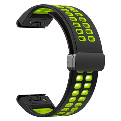 For Garmin Fenix 7 Pro / Fenix 7 Replacement Band 22mm Silicone Strap with Magnetic Buckle