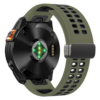 For Garmin Fenix 7 Pro / Fenix 7 Replacement Band 22mm Silicone Strap with Magnetic Buckle