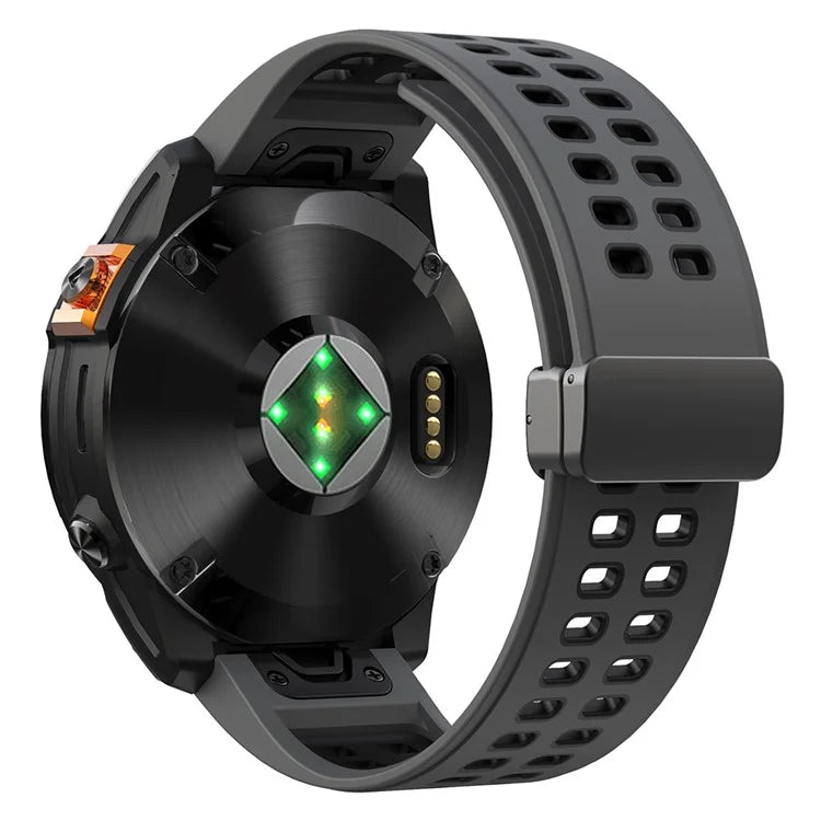 For Garmin Fenix 7 Pro / Fenix 7 Replacement Band 22mm Silicone Strap with Magnetic Buckle