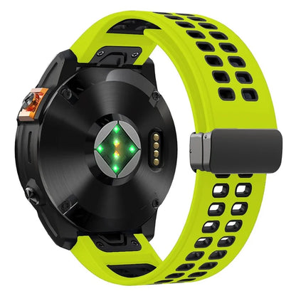For Garmin Fenix 7 Pro / Fenix 7 Replacement Band 22mm Silicone Strap with Magnetic Buckle