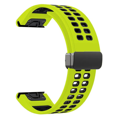 For Garmin Fenix 7 Pro / Fenix 7 Replacement Band 22mm Silicone Strap with Magnetic Buckle
