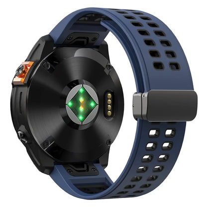 For Garmin Fenix 7 Pro / Fenix 7 Replacement Band 22mm Silicone Strap with Magnetic Buckle