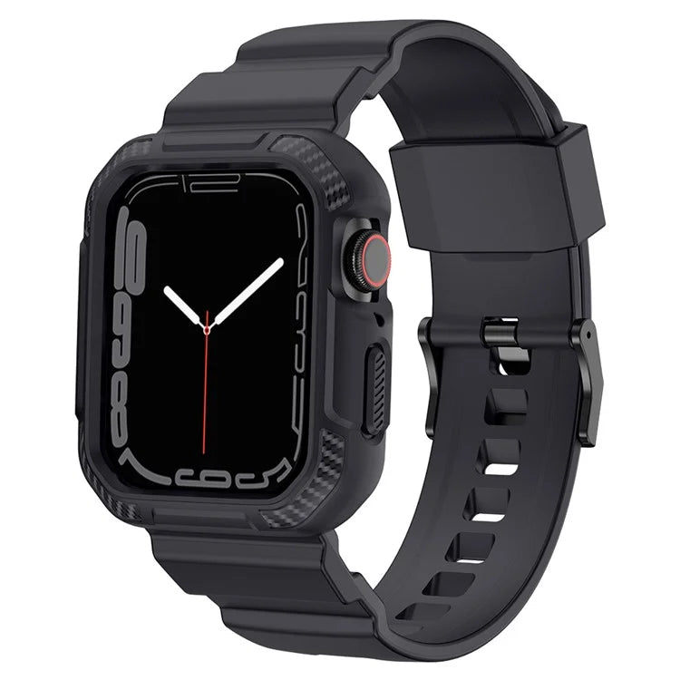 For Apple Watch Series 9 8 7 45mm / 6 5 4 SE SE (2022) SE (2023) 44mm / 3 2 1 42mm TPU Band with Watch Case