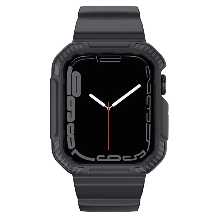 For Apple Watch Series 9 8 7 45mm / 6 5 4 SE SE (2022) SE (2023) 44mm / 3 2 1 42mm TPU Band with Watch Case