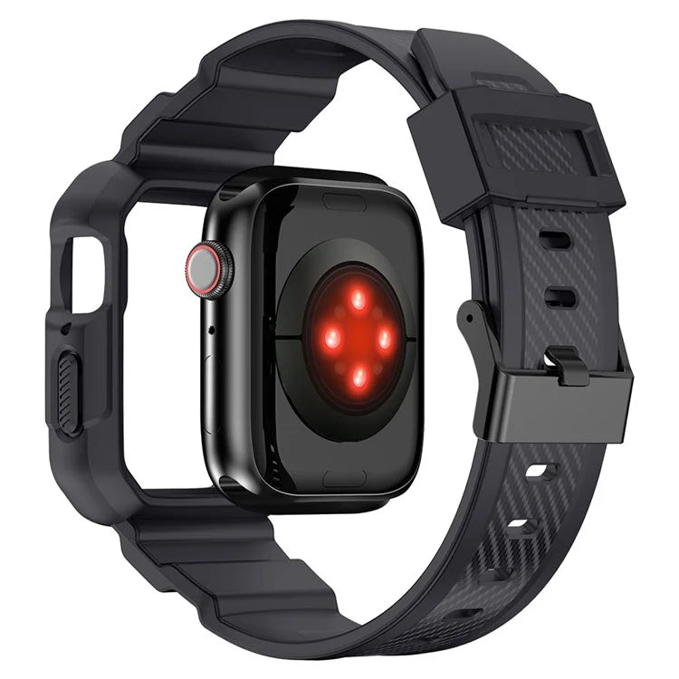 For Apple Watch Series 9 8 7 45mm / 6 5 4 SE SE (2022) SE (2023) 44mm / 3 2 1 42mm TPU Band with Watch Case