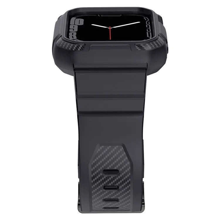For Apple Watch Series 9 8 7 45mm / 6 5 4 SE SE (2022) SE (2023) 44mm / 3 2 1 42mm TPU Band with Watch Case