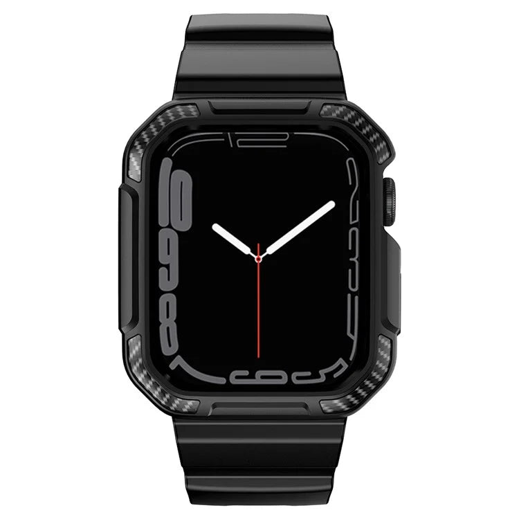 For Apple Watch Series 9 8 7 45mm / 6 5 4 SE SE (2022) SE (2023) 44mm / 3 2 1 42mm TPU Band with Watch Case
