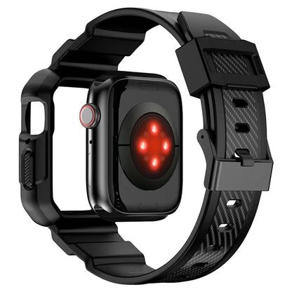 For Apple Watch Series 9 8 7 45mm / 6 5 4 SE SE (2022) SE (2023) 44mm / 3 2 1 42mm TPU Band with Watch Case