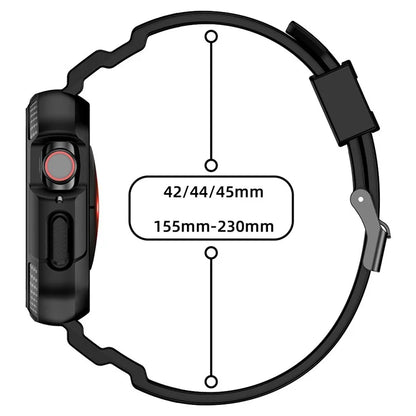 For Apple Watch Series 9 8 7 45mm / 6 5 4 SE SE (2022) SE (2023) 44mm / 3 2 1 42mm TPU Band with Watch Case