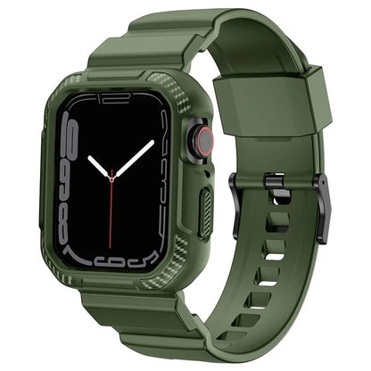 For Apple Watch Series 9 8 7 45mm / 6 5 4 SE SE (2022) SE (2023) 44mm / 3 2 1 42mm TPU Band with Watch Case