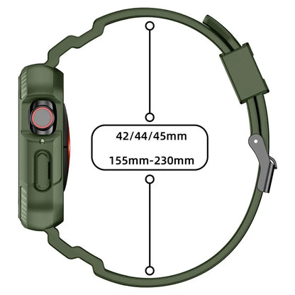 For Apple Watch Series 9 8 7 45mm / 6 5 4 SE SE (2022) SE (2023) 44mm / 3 2 1 42mm TPU Band with Watch Case