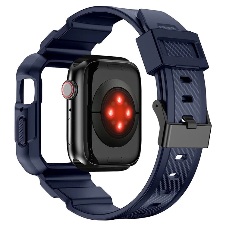 For Apple Watch Series 8 7 45mm / 6 5 4 SE SE (2022) SE (2023) 44mm / 3 2 1 42mm TPU Band with Watch Case