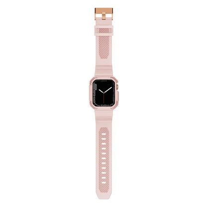 For Apple Watch Series 9 8 7 41mm / 6 5 4 SE SE (2022) SE (2023) 40mm / 3 2 1 38mm Watch Band TPU Strap with Case