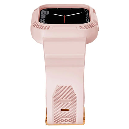 For Apple Watch Series 9 8 7 41mm / 6 5 4 SE SE (2022) SE (2023) 40mm / 3 2 1 38mm Watch Band TPU Strap with Case