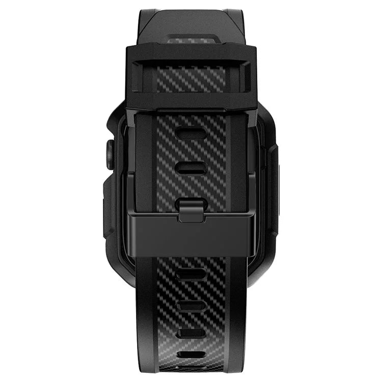 For Apple Watch Series 9 8 7 41mm / 6 5 4 SE SE (2022) SE (2023) 40mm / 3 2 1 38mm Watch Band TPU Strap with Case