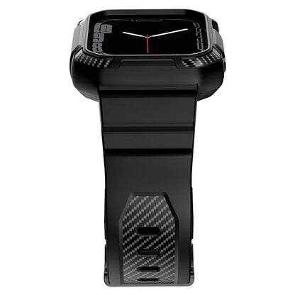 For Apple Watch Series 9 8 7 41mm / 6 5 4 SE SE (2022) SE (2023) 40mm / 3 2 1 38mm Watch Band TPU Strap with Case