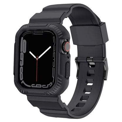 For Apple Watch Series 9 8 7 41mm / 6 5 4 SE SE (2022) SE (2023) 40mm / 3 2 1 38mm Watch Band TPU Strap with Case