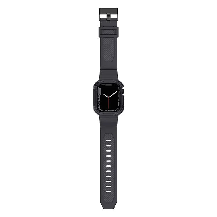 For Apple Watch Series 9 8 7 41mm / 6 5 4 SE SE (2022) SE (2023) 40mm / 3 2 1 38mm Watch Band TPU Strap with Case
