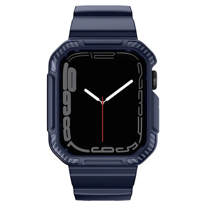 For Apple Watch Series 9 8 7 41mm / 6 5 4 SE SE (2022) SE (2023) 40mm / 3 2 1 38mm Watch Band TPU Strap with Case