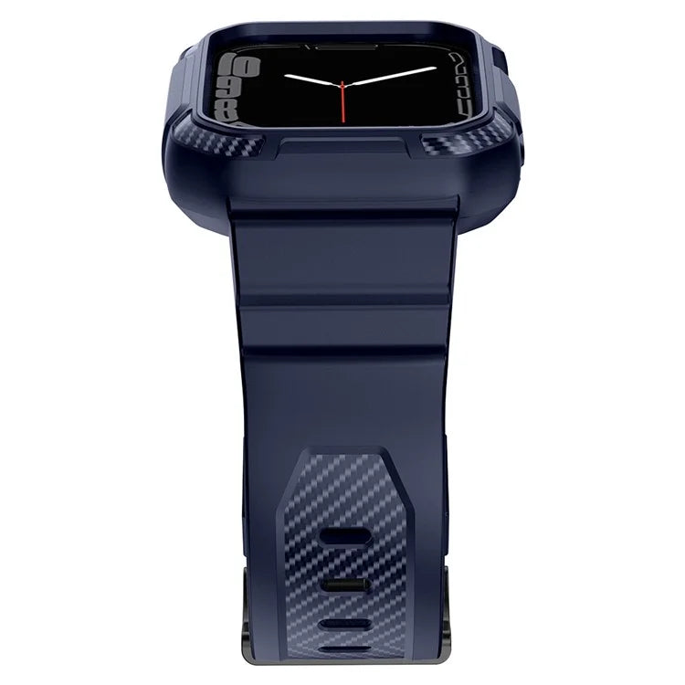 For Apple Watch Series 9 8 7 41mm / 6 5 4 SE SE (2022) SE (2023) 40mm / 3 2 1 38mm Watch Band TPU Strap with Case
