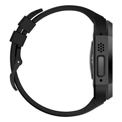 For Apple Watch Ultra 2 Ultra 49mm Soft Fluororubber Strap with Stainless Steel Wristwatch Case