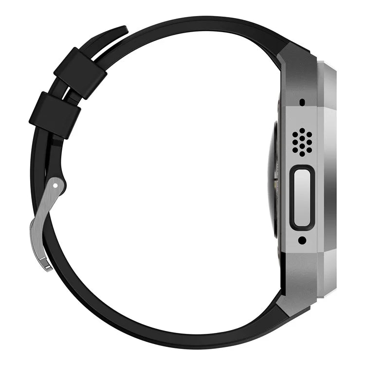 For Apple Watch Ultra 2 Ultra 49mm Soft Fluororubber Strap with Stainless Steel Wristwatch Case