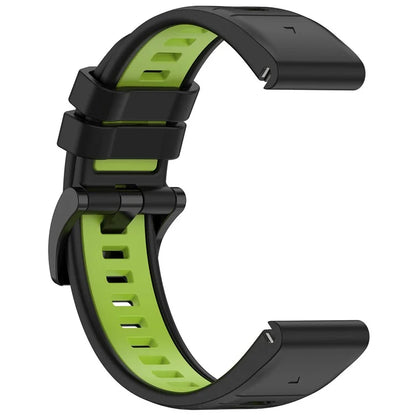 For Garmin Fenix 7X / 7X Pro / 6X QuickFit 26mm Silicone Watch Strap Dual Color Wrist Band