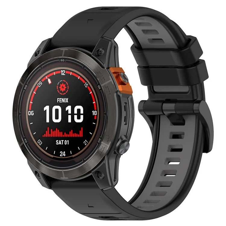 For Garmin Fenix 7S / 7S Pro / 6S QuickFit 20mm Silicone Watch Band Dual Color Strap Replacement