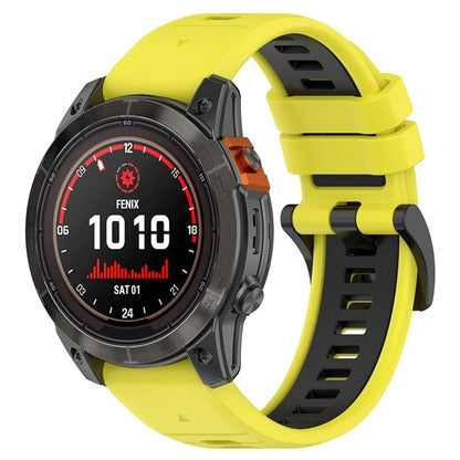 For Garmin Fenix 7S / 7S Pro / 6S QuickFit 20mm Silicone Watch Band Dual Color Strap Replacement