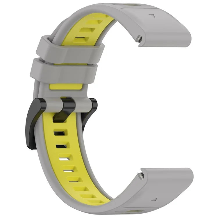 For Garmin Fenix 7S / 7S Pro / 6S QuickFit 20mm Silicone Watch Band Dual Color Strap Replacement
