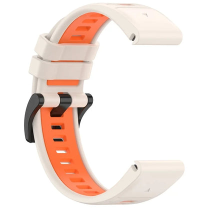 For Garmin Fenix 7S / 7S Pro / 6S QuickFit 20mm Silicone Watch Band Dual Color Strap Replacement