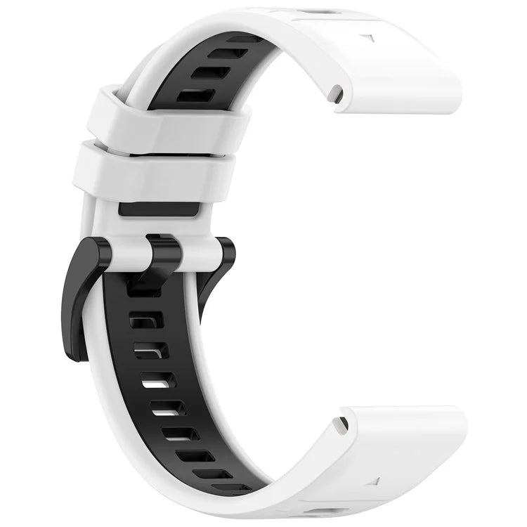 For Garmin Fenix 7 / 7 Pro / 6 / 6 Pro QuickFit 22mm Watch Band Dual Color Silicone Strap
