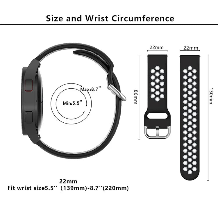 KALEBOL KLB-SSGJ-001 For Samsung Galaxy Watch3 45mm Silicone Band 22mm Watch Strap