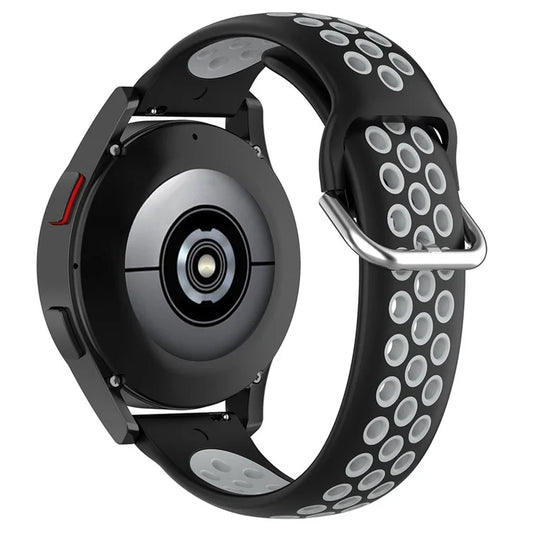 KALEBOL KLB-SSGJ-001 For Samsung Galaxy Watch6 Classic 47mm 43mm Silicone Watch Band 20mm Dual Color