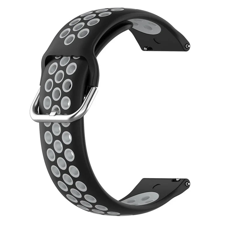 KALEBOL KLB-SSGJ-001 For Samsung Galaxy Watch6 Classic 47mm 43mm Silicone Watch Band 20mm Dual Color