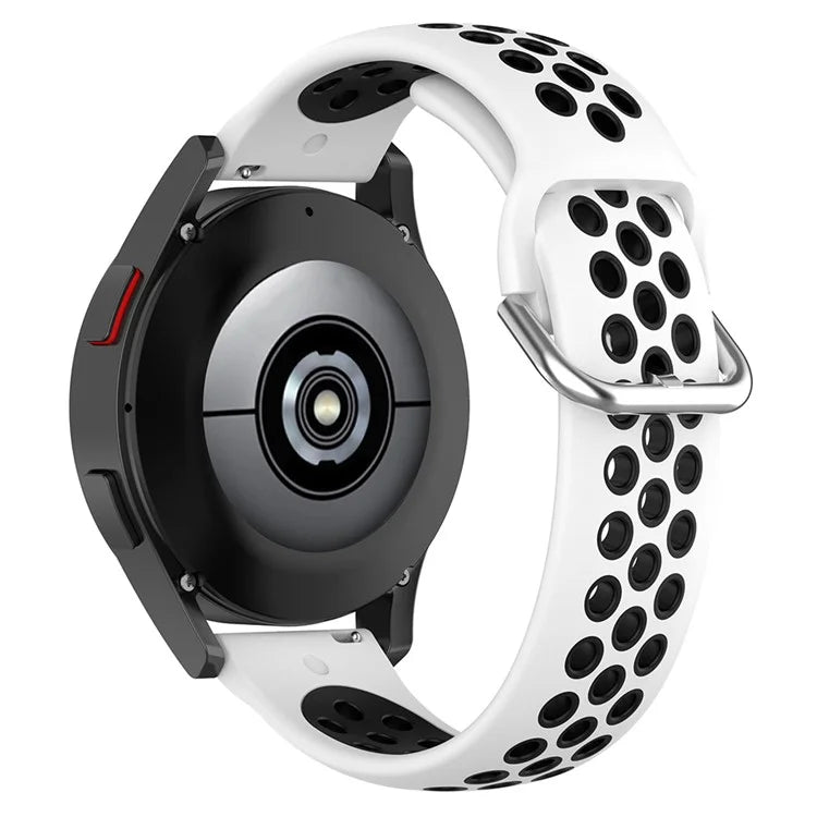 KALEBOL KLB-SSGJ-001 For Samsung Galaxy Watch6 Classic 47mm 43mm Silicone Watch Band 20mm Dual Color