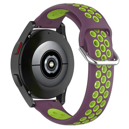 KALEBOL KLB-SSGJ-001 For Samsung Galaxy Watch6 Classic 47mm 43mm Silicone Watch Band 20mm Dual Color