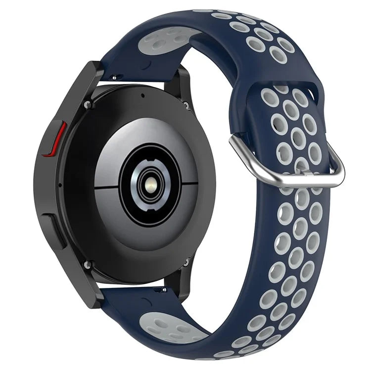 KALEBOL KLB-SSGJ-001 For Samsung Galaxy Watch6 Classic 47mm 43mm Silicone Watch Band 20mm Dual Color
