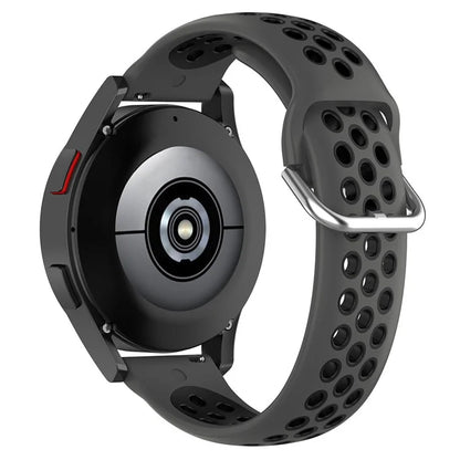 KALEBOL KLB-SSGJ-001 For Samsung Galaxy Watch6 Classic 47mm 43mm Silicone Watch Band 20mm Dual Color
