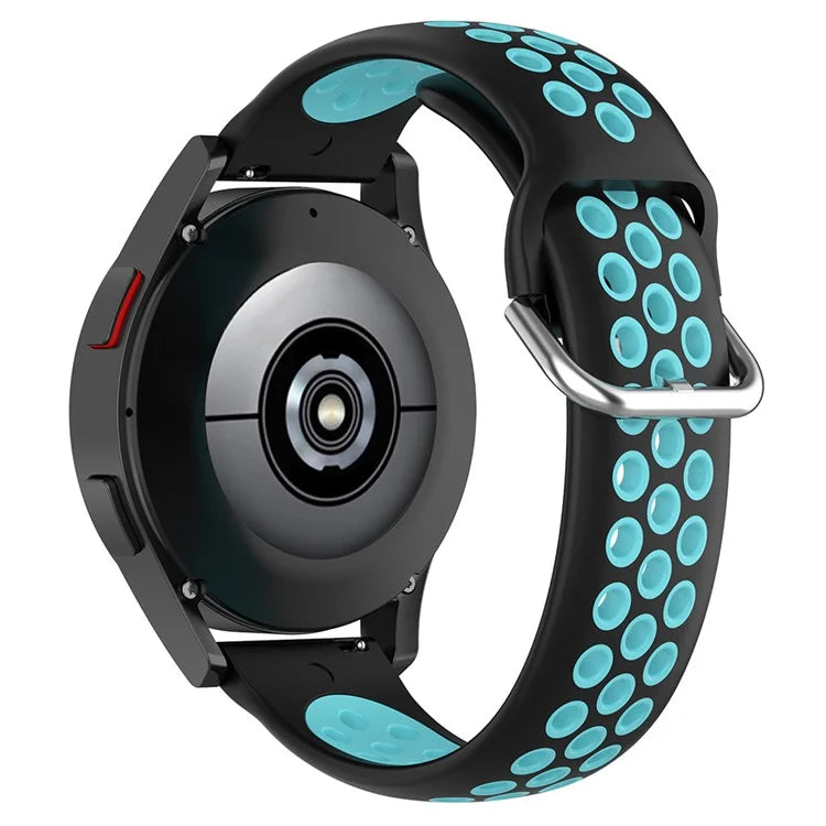 KALEBOL KLB-SSGJ-001 For Samsung Galaxy Watch6 Classic 47mm 43mm Silicone Watch Band 20mm Dual Color