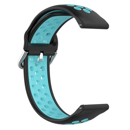 KALEBOL KLB-SSGJ-001 For Samsung Galaxy Watch6 Classic 47mm 43mm Silicone Watch Band 20mm Dual Color